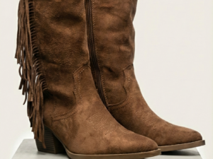 Botas-Cowboy-Antelina-Marrón-Flecos