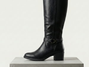 Botas Altas Estilo Hípico Negro