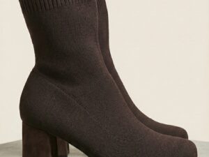 Botines Marrones de Tejido Elástico
