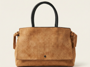 Bolso Shopper Estilo Boho-Chic en Antelina Camel