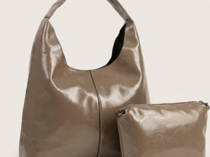 Maxi Bolso "Slouchy" Brillante con Estuche a Juego