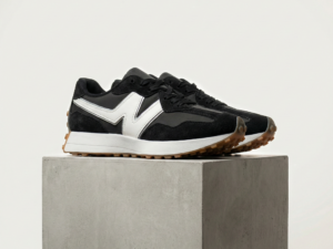 Sneakers Estilo 70s – Modelo «Track» Negro/Blanco