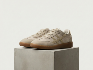 Sneakers Estilo Retro "Champagne Gold"
